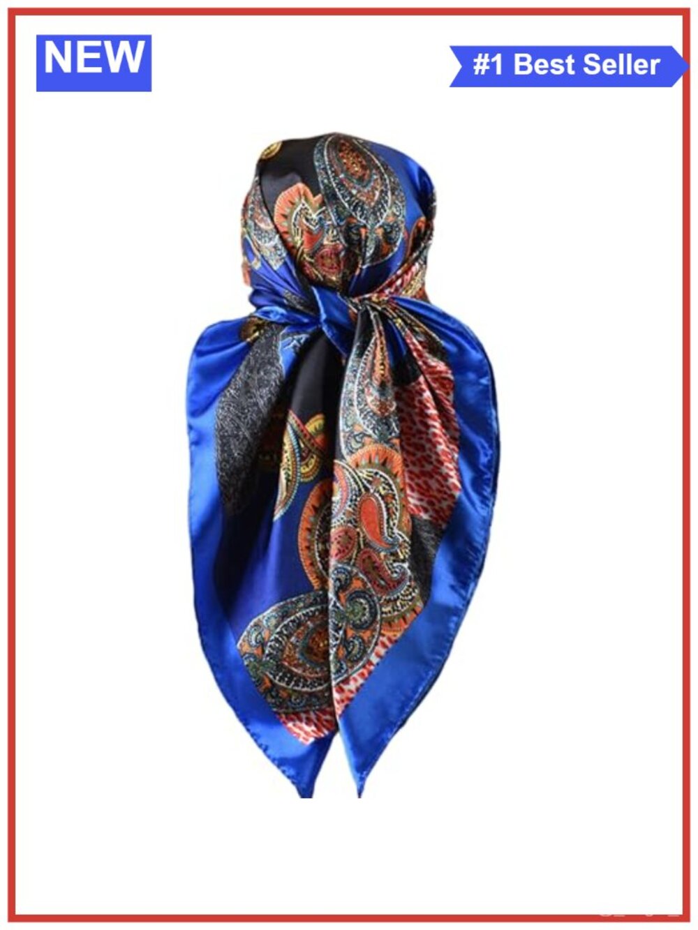 Polyester Silk Blend Paisley Scarf Hair Bandana Neck Head Wrap 35x35